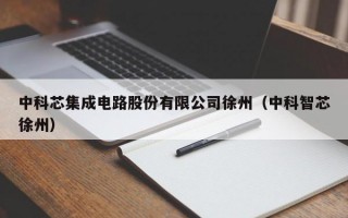 中科芯集成电路股份有限公司徐州（中科智芯徐州）